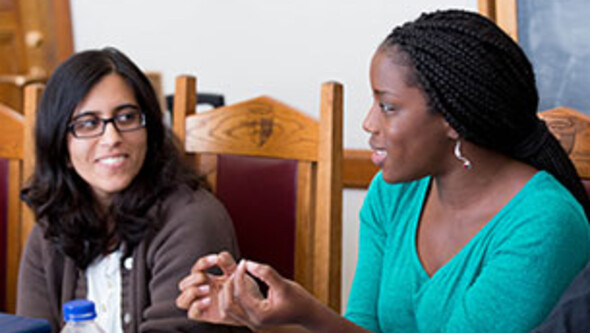female students in discussion