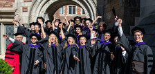 2020 and 2021 Graduate Programs alumni before their in-person ceremony in May 2022