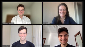 image from Zoom of the four new Cutler Fellows
